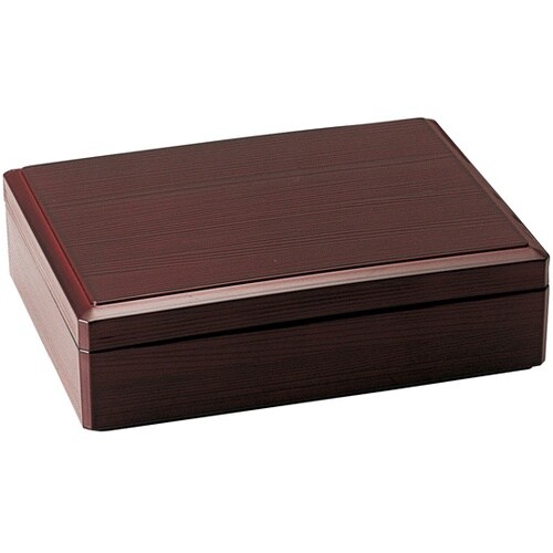 8寸 ヘギ目重 新溜内黒塗 700142