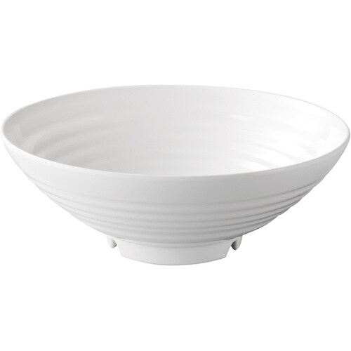 メラミン φ26.3 羽衣千筋麺鉢 白グ