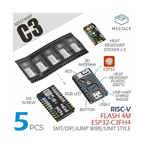 M5Stamp C3(5個入り) M5S