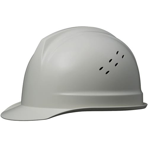 ABS製ヘルメット(通気孔) ライトグレ