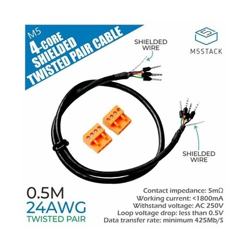 24AWG 4芯シールドツイストペアケー