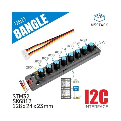 M5Stack用ポテンショメータ付き8ア