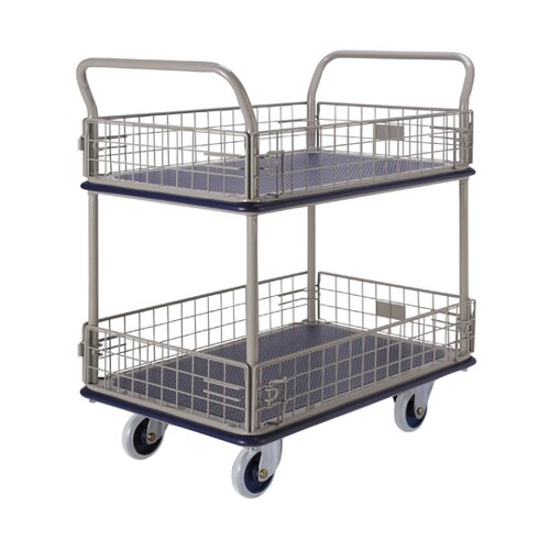 大型スチール台車 (両ハンドル2段)立ち