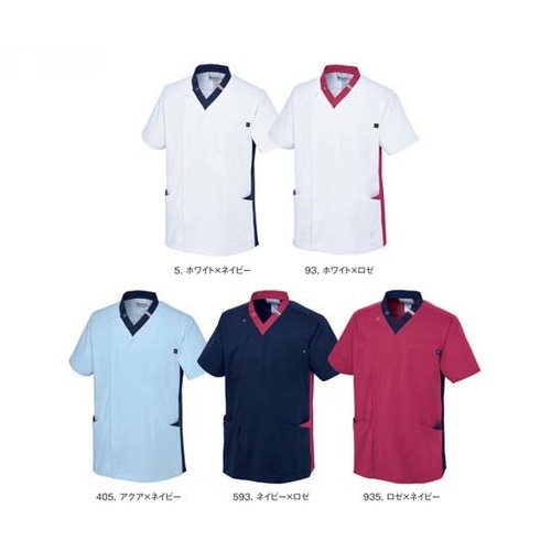 ユニセックスVネックスクラブ 93 ホワ