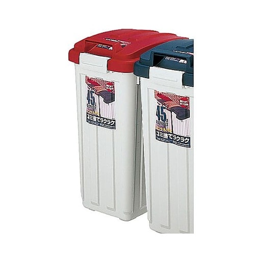 ハンドル付 カラー分別ペール 45 レッ