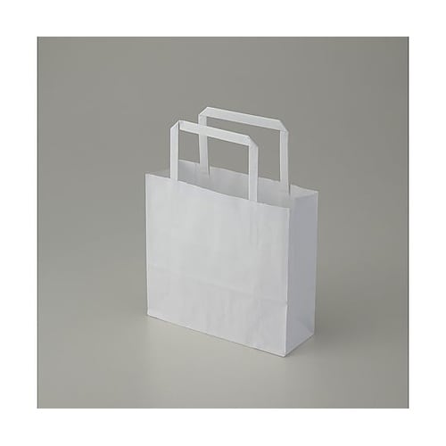 003273221手提げ紙袋平手晒白無地
