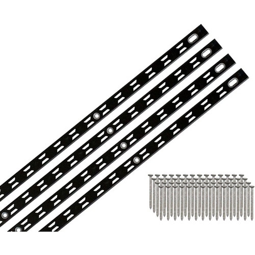 リーフ棚柱 1820mm ブラック 4本