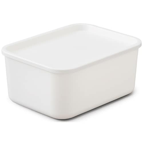 フタ付き積み重ねBOX ホワイト 内寸: