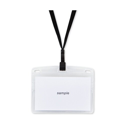 吊り下げ名札 フック式 名刺サイズ チャ