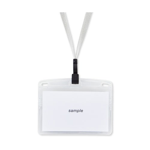 吊り下げ名札 フック式 名刺サイズ チャ