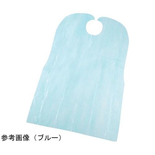 使い捨て食事用エプロン ブルー 1セット