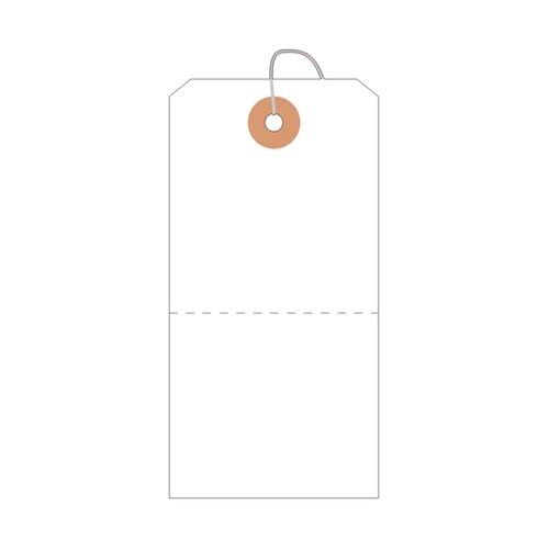 荷札 大 白 一穴ミシン目入 1000枚