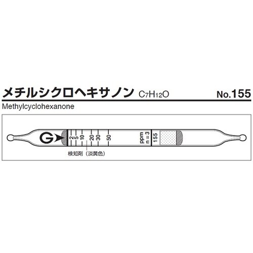 ガス検知管 メチルシクロヘキサノン 15