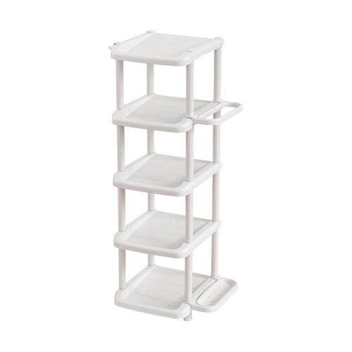 シューズラック 5段 傘立て付き ベージ