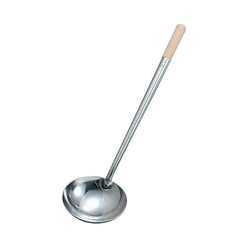 18−0 木柄 鋲なし 中華お玉 中