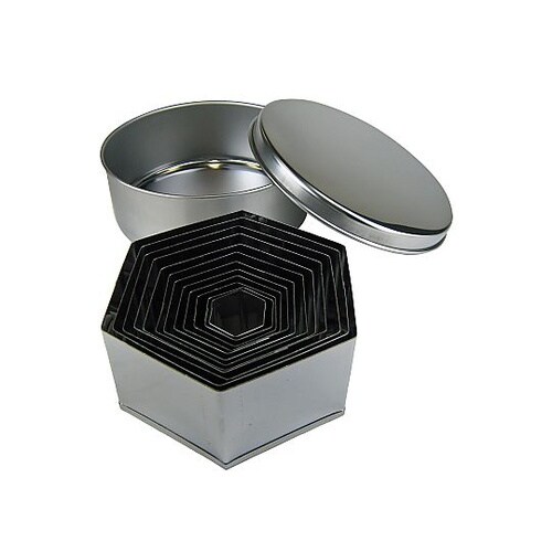 18−0ステンレス パテ抜 亀甲 12p