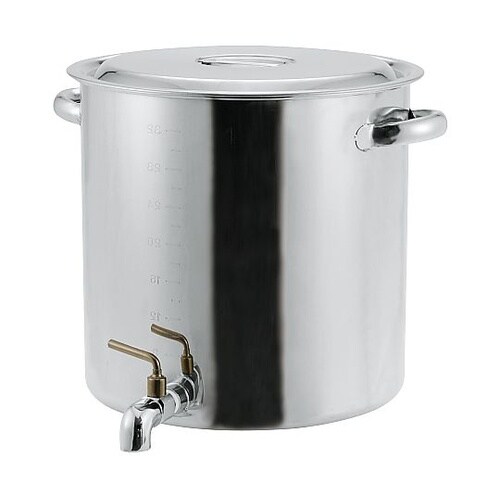 18−8 蛇口付寸胴鍋 目盛付 42cm