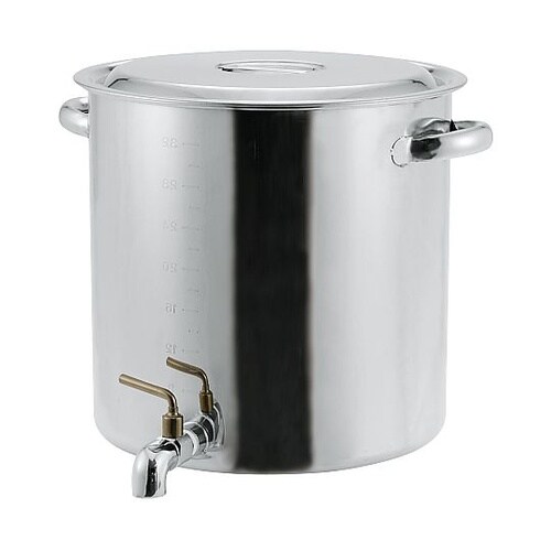 18−8 蛇口付寸胴鍋 目盛付 45cm