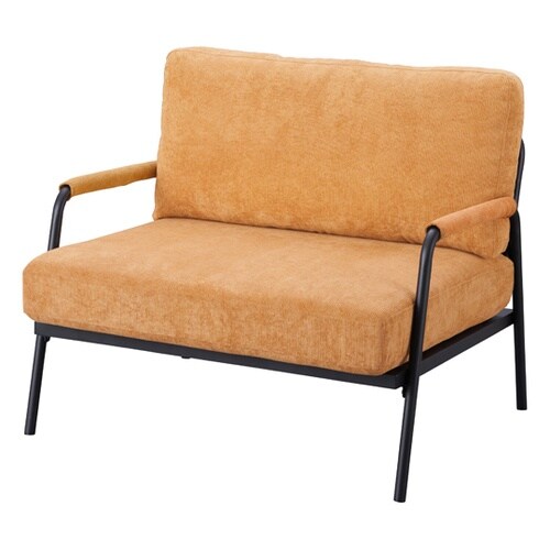 1人掛けコーデュロイソファ ライトブラウ