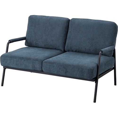 2人掛けコーデュロイソファ ネイビー S