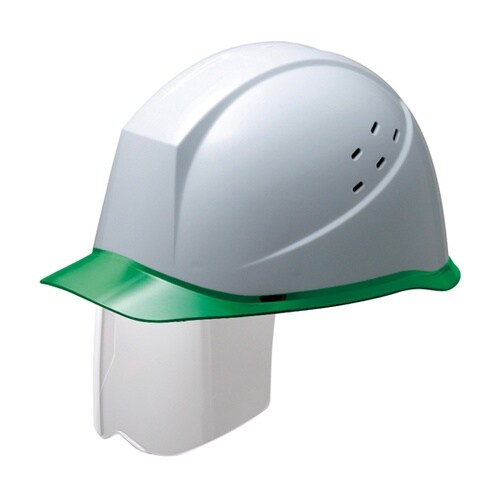 PC製ヘルメット ホワイト/グリーン S