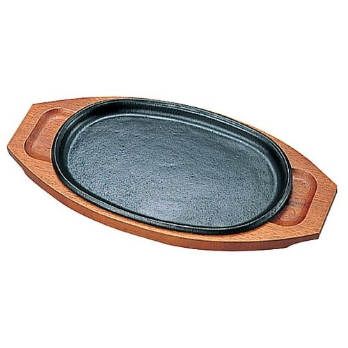 YK 鉄 ステーキ皿 平小判 小 K−2