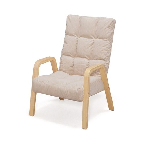 ウッドアームチェア ベージュ M WAC