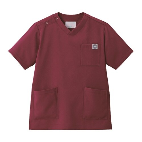 スクラブ兼用 ワインレッド LL MS0