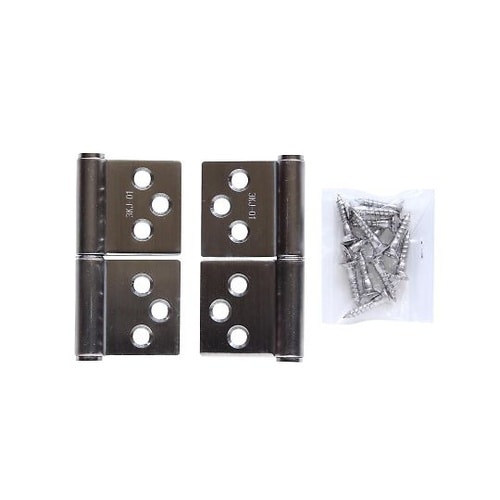 ステン旗丁番 76mm 2パック入 BK