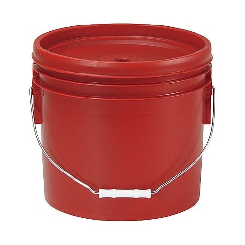 トスロン 丸型 密閉容器 12L レッド