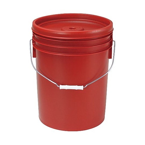 トスロン 丸型 密閉容器 20L レッド