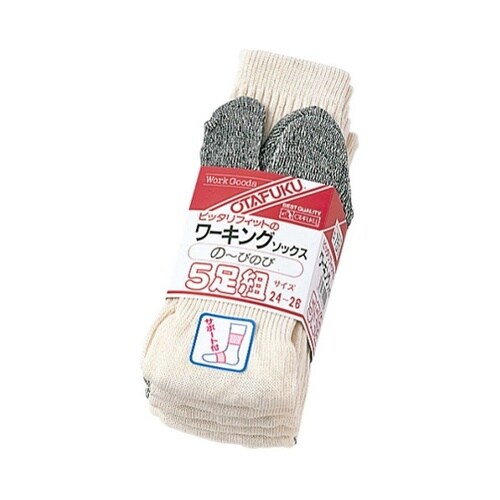 #751ワーキングソックス5足生成タビ型