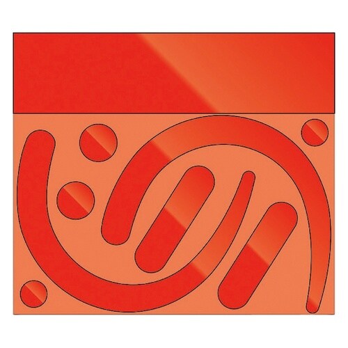 フックステッカー (蛍光反射 赤)1組(