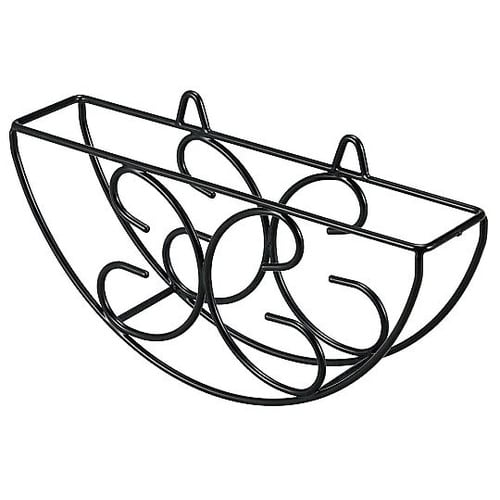 ブラックコーティング 丸盆ラック カベ掛