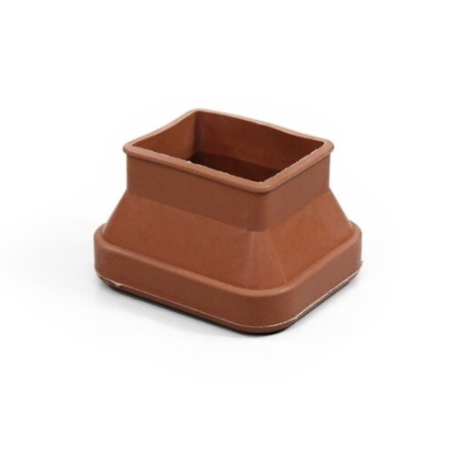 フリーサイズゴム脚キャップ 長角 茶 3