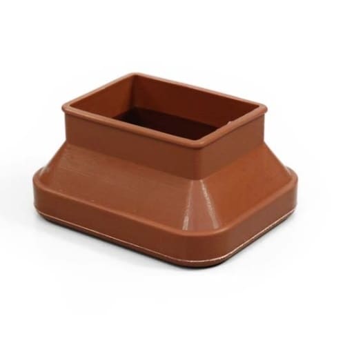 フリーサイズゴム脚キャップ 長角 茶 3