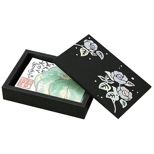 らでんシール 黒彫板ハガキ箱 38226