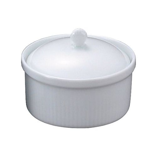 ラメキン 蓋付 9cm ホワイト
