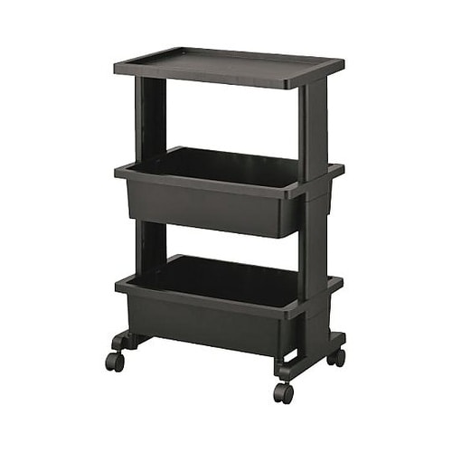 リセテーブルワゴン 3段 ブラック