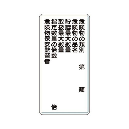 319−09 危険物標識 危険物の類別