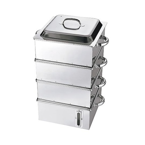 業務用 電磁角蒸器(水量計付)42cm