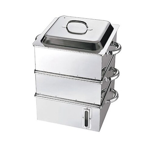 業務用 電磁角蒸器(水量計付)45cm