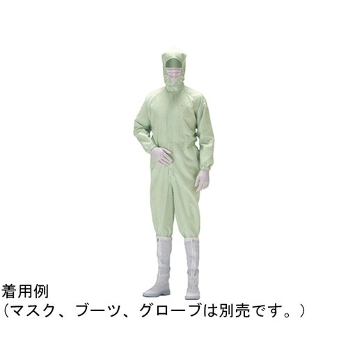 作業服 クリーンウェア フード一体型つな
