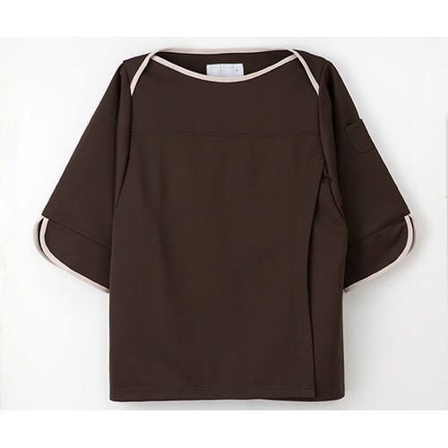 FK1486検診衣上衣ブラウンM