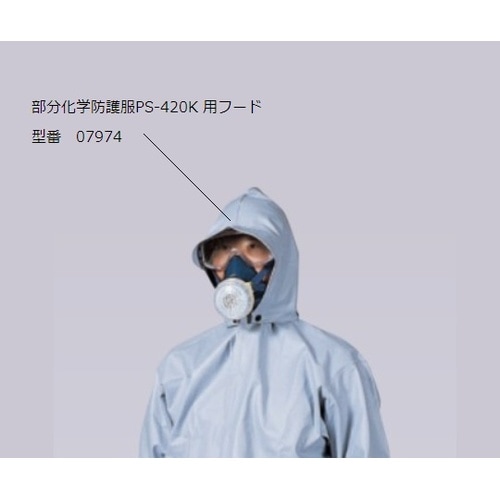 部分化学防護服 PS−420K フード