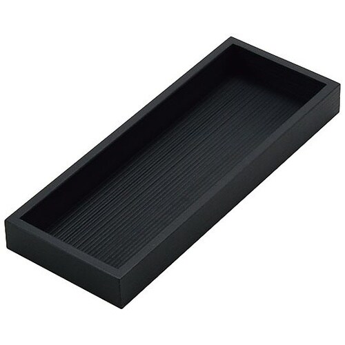 木製 浅型 千筋カトラリーボックス 黒