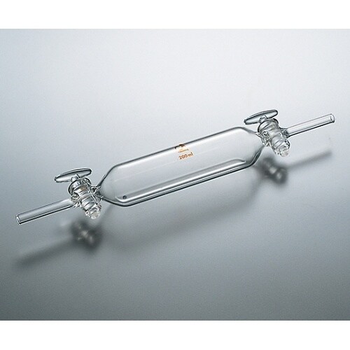 ガス採取容器円筒型ガラスコック500mL