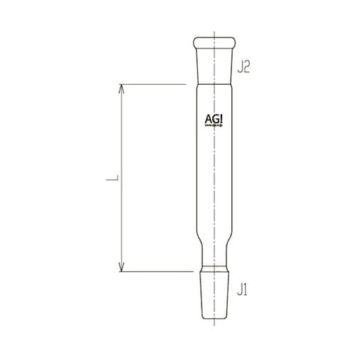 2500−1L 連結管直管(オス×メス)