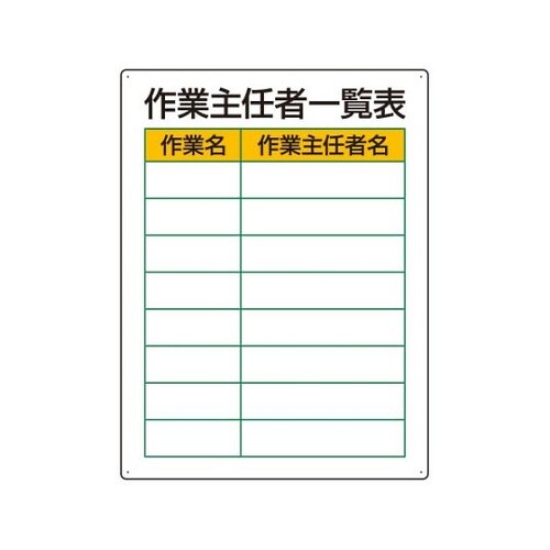 808−30作業主任者職務板作業主任者一