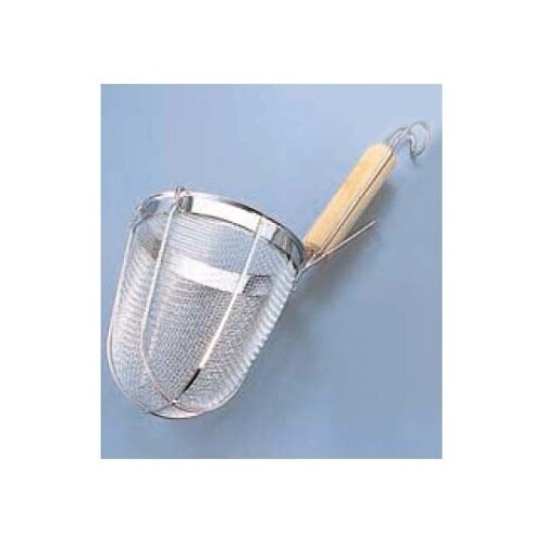 TS 18−8 木柄 うどんてぼ 丸底(